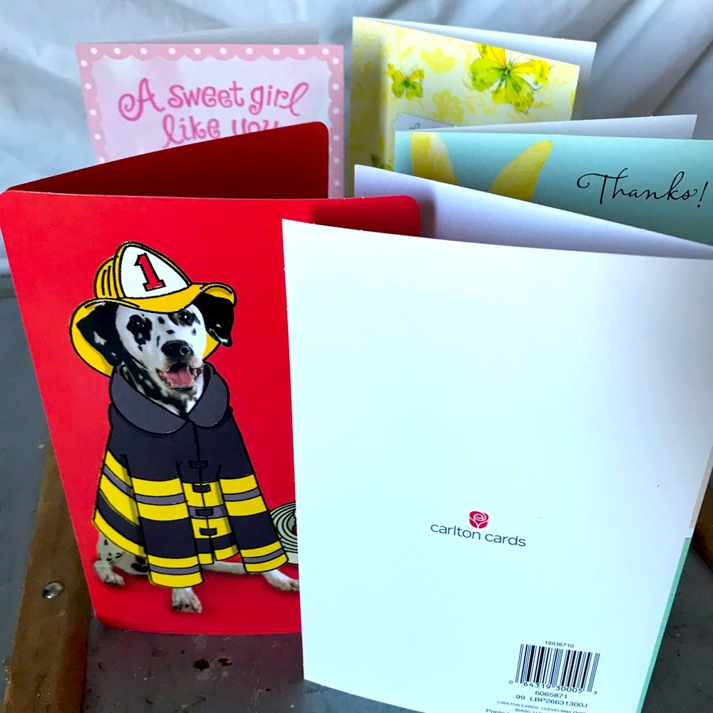 Five (5) Assorted Carlton Cards. New. With envelopes.